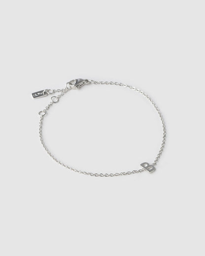 Mini Initial Silver Bracelet