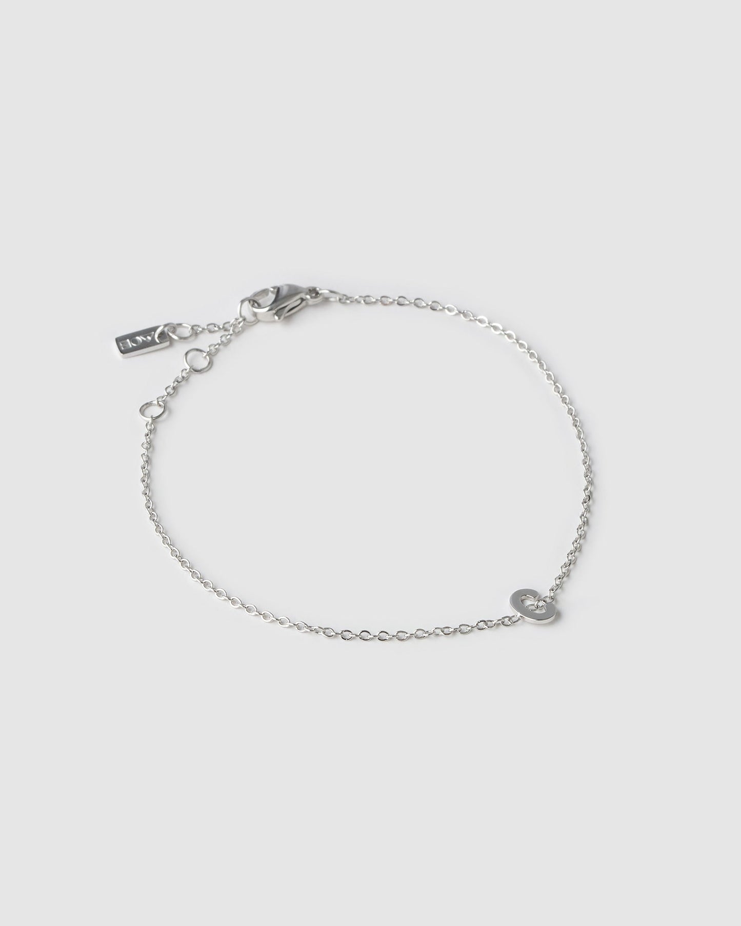 Mini Initial Silver Bracelet