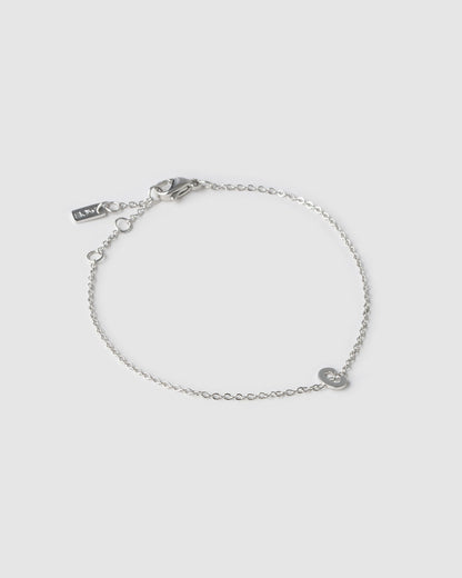Mini Initial Silver Bracelet