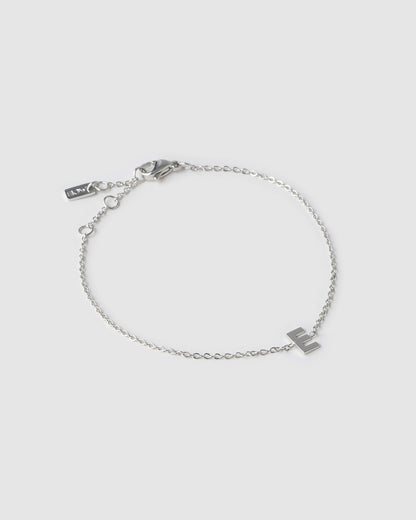 Mini Initial Silver Bracelet
