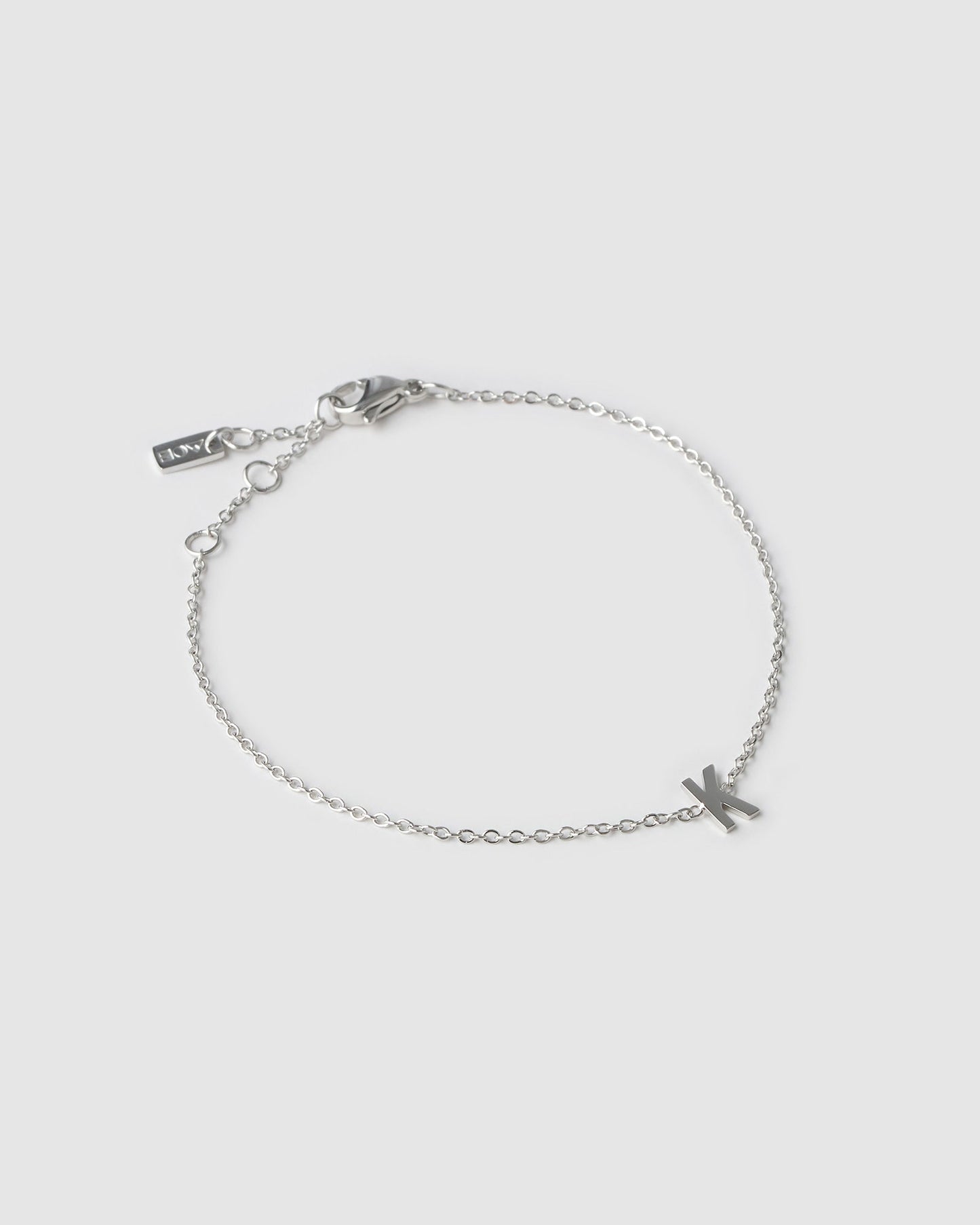 Mini Initial Silver Bracelet