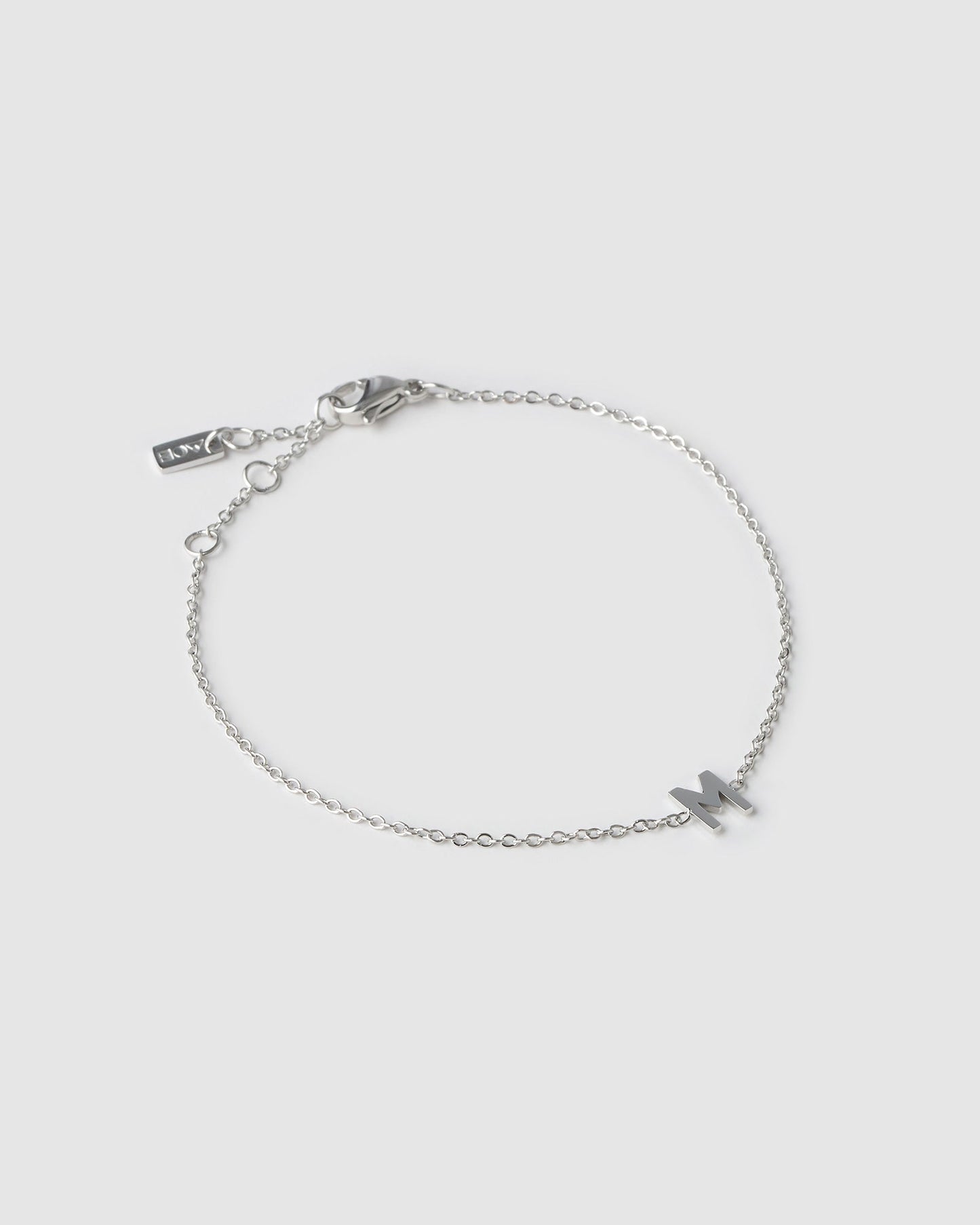 Mini Initial Silver Bracelet