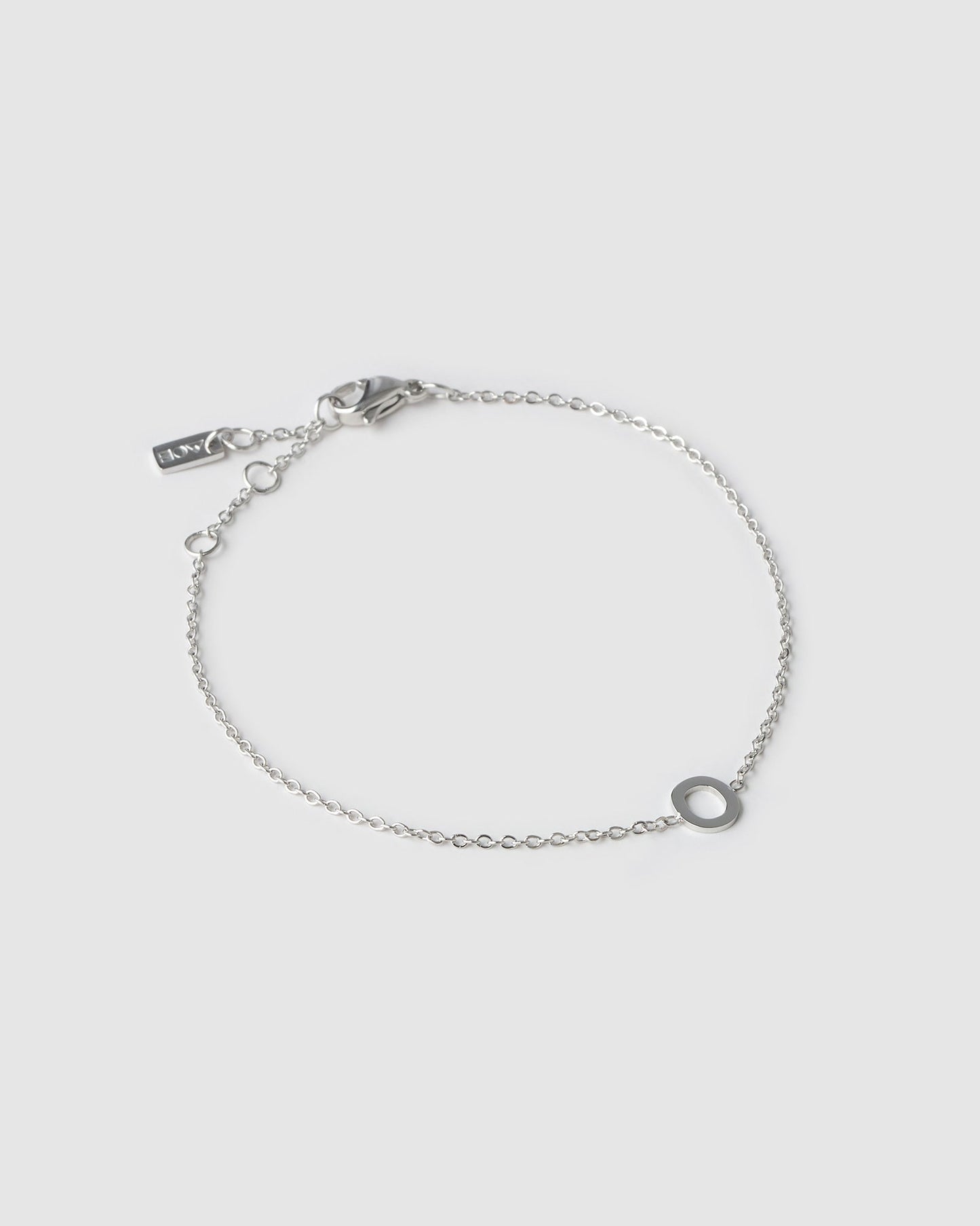 Mini Initial Silver Bracelet