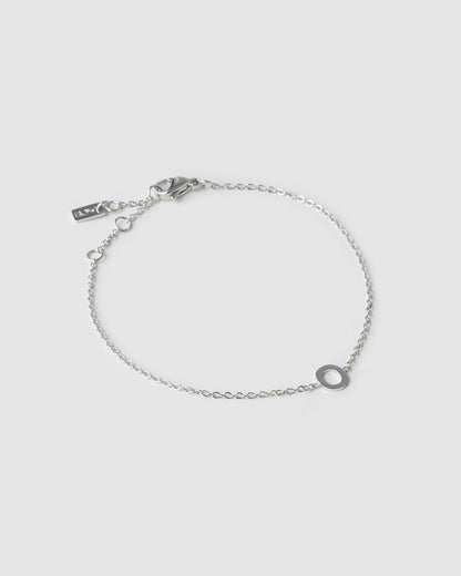 Mini Initial Silver Bracelet