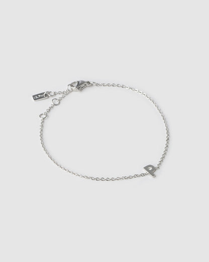 Mini Initial Silver Bracelet