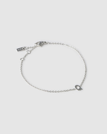 Mini Initial Silver Bracelet
