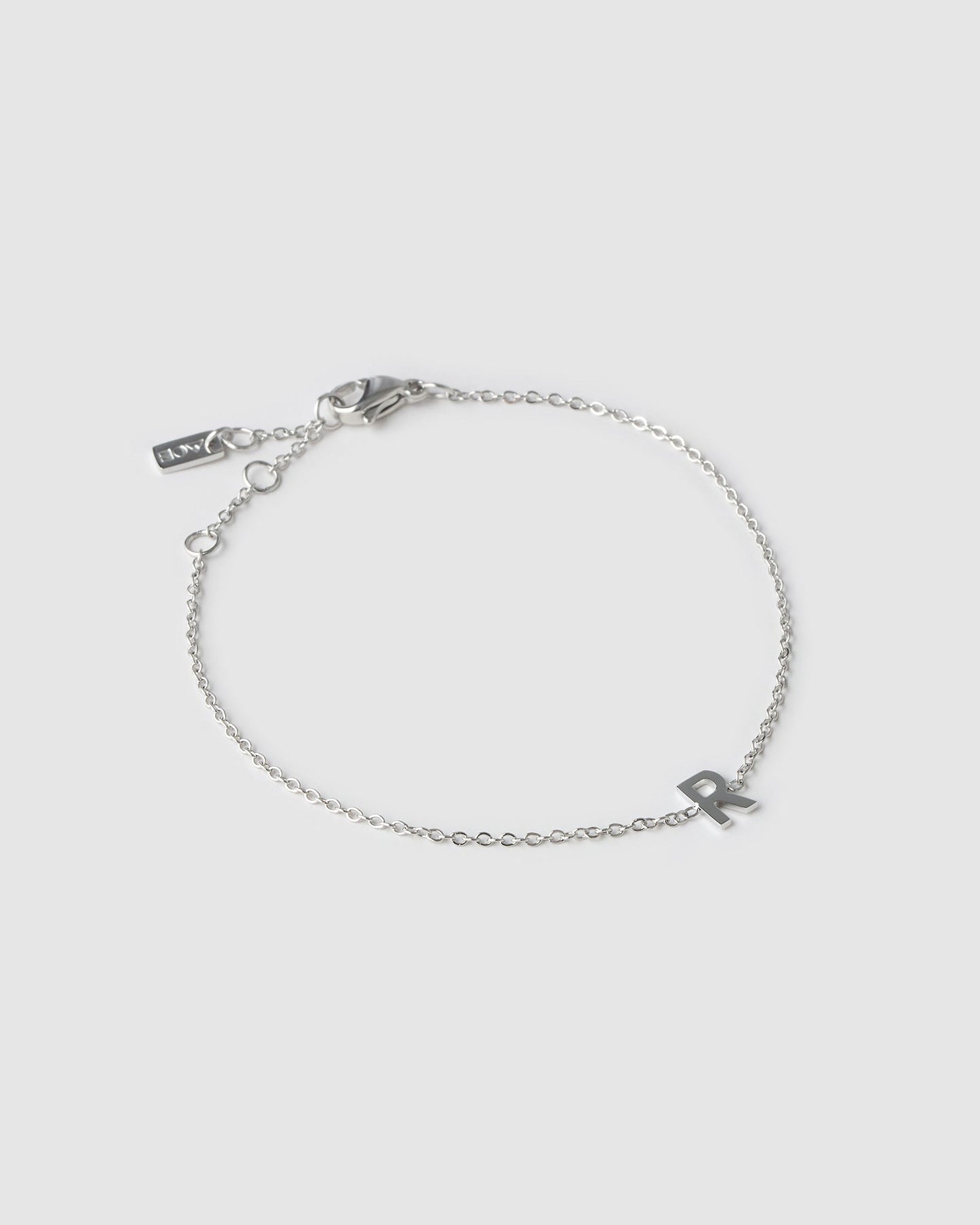 Mini Initial Silver Bracelet