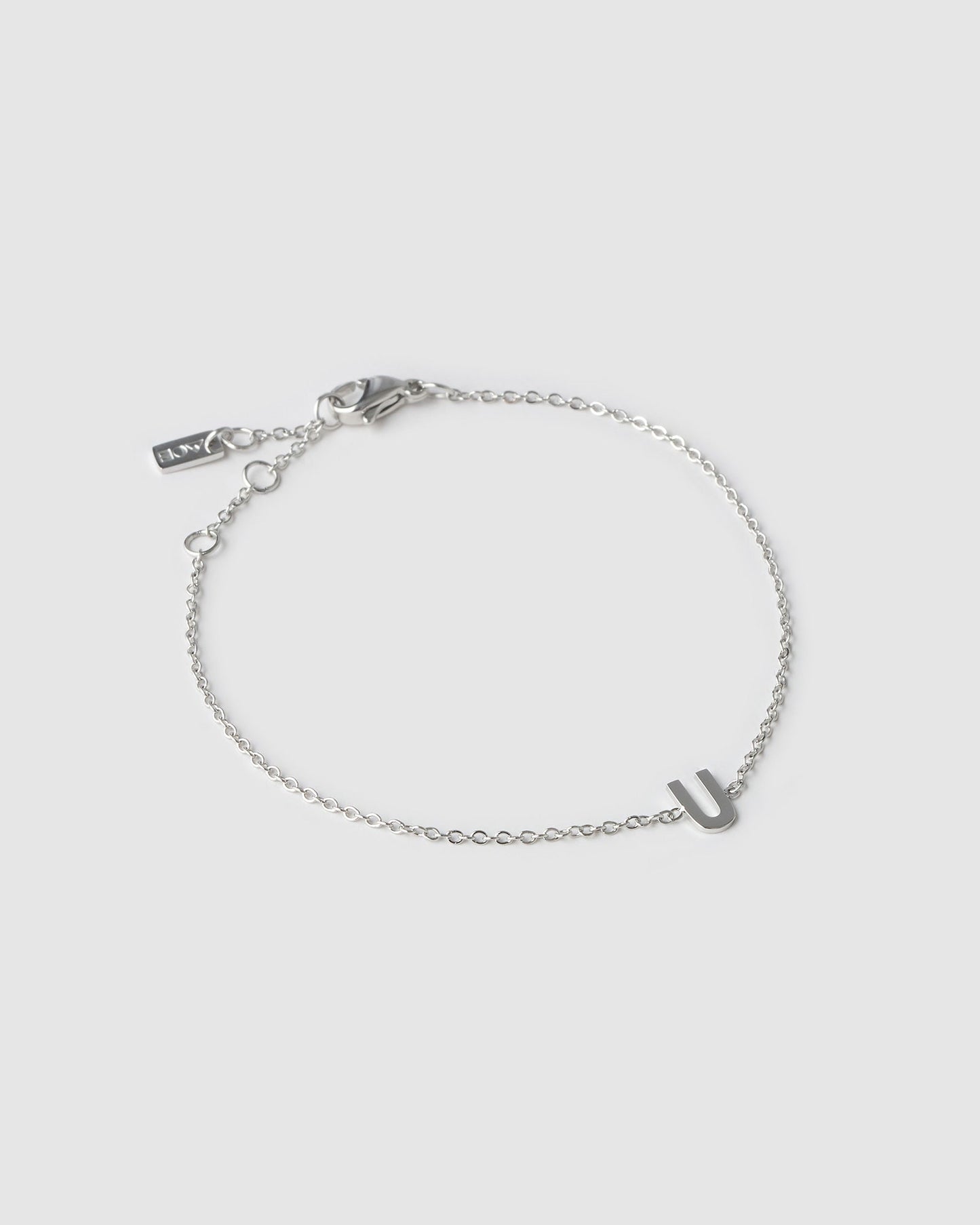 Mini Initial Silver Bracelet