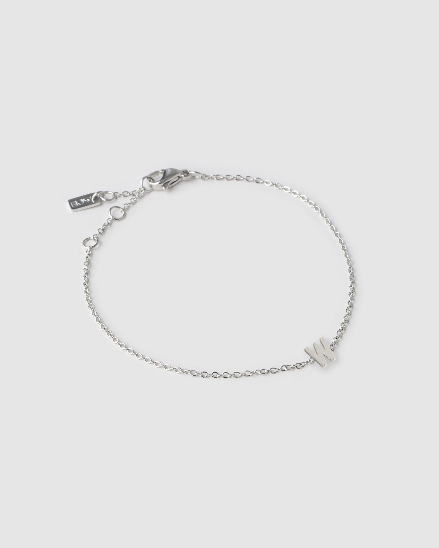 Mini Initial Silver Bracelet