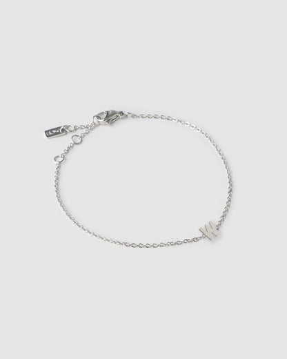 Mini Initial Silver Bracelet