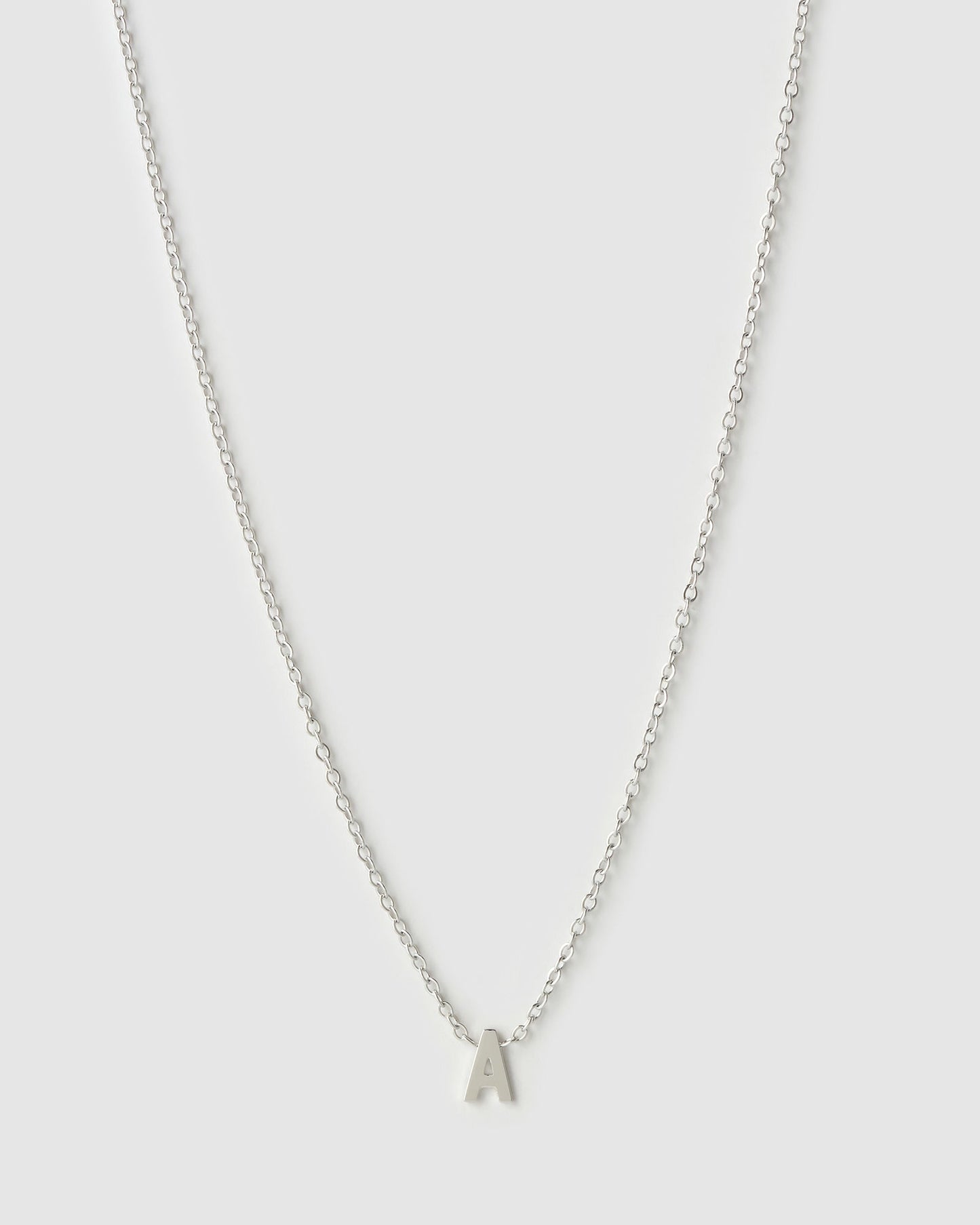 Mini Initial Silver Necklace