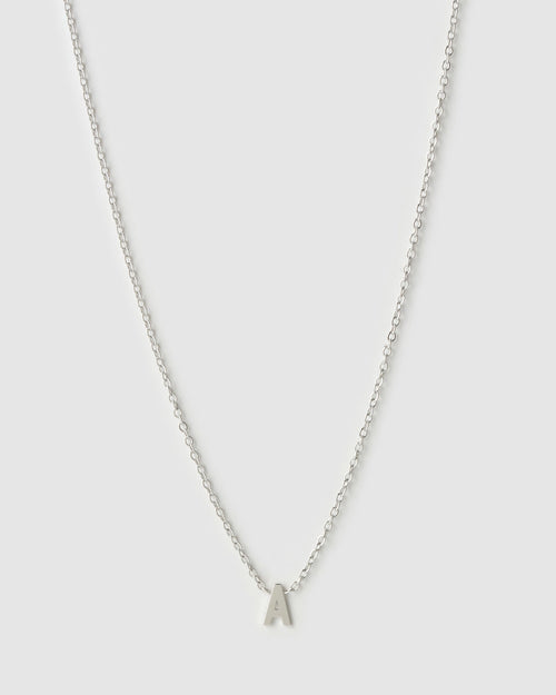 Mini Initial Silver Necklace