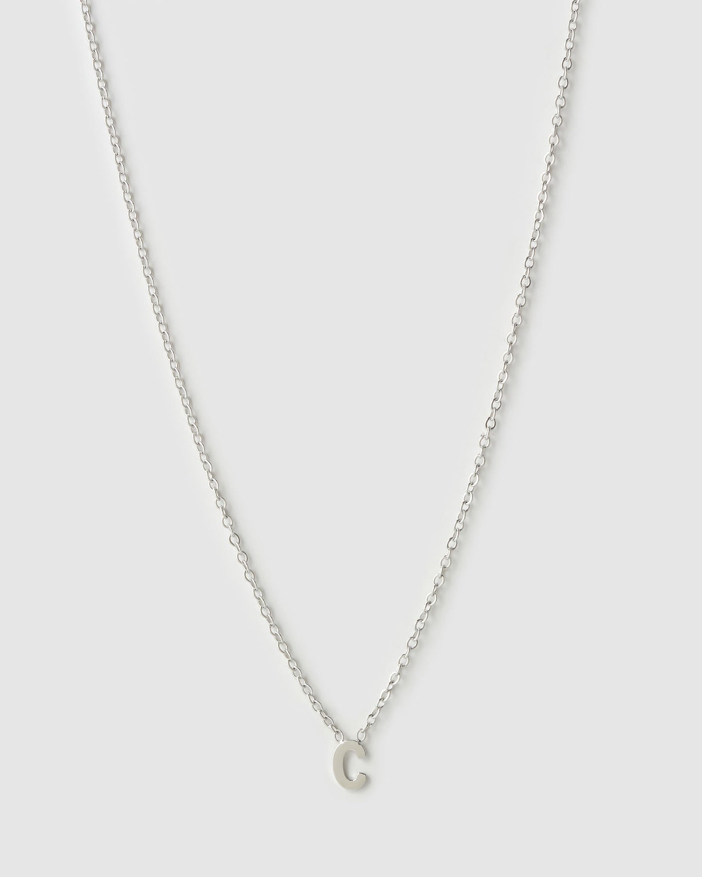 Mini Initial Silver Necklace