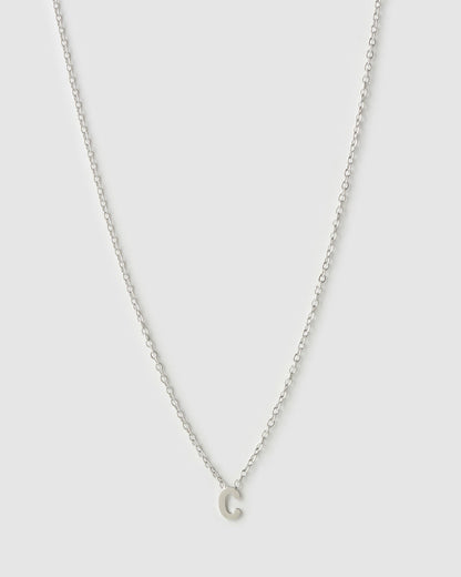 Mini Initial Silver Necklace