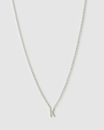 Mini Initial Silver Necklace