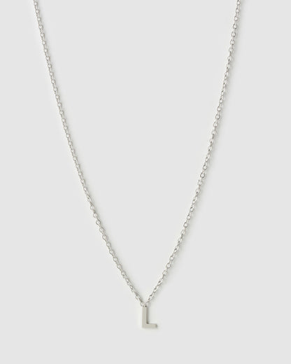 Mini Initial Silver Necklace