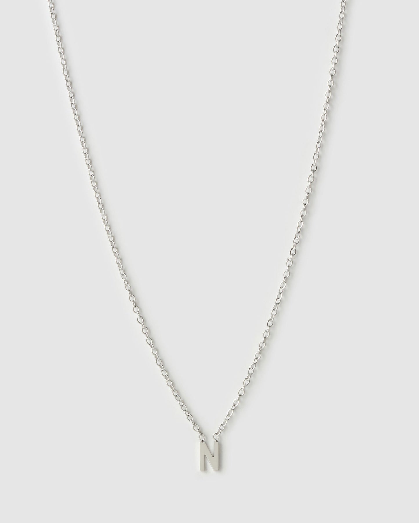 Mini Initial Silver Necklace