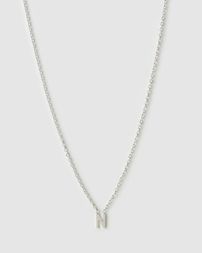 Mini Initial Silver Necklace