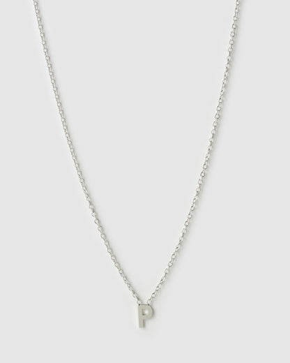 Mini Initial Silver Necklace