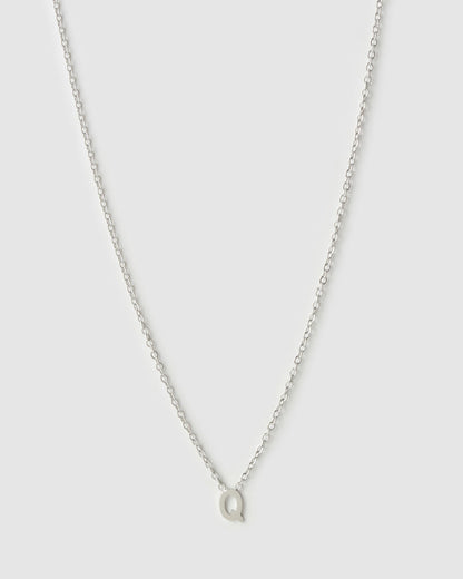 Mini Initial Silver Necklace
