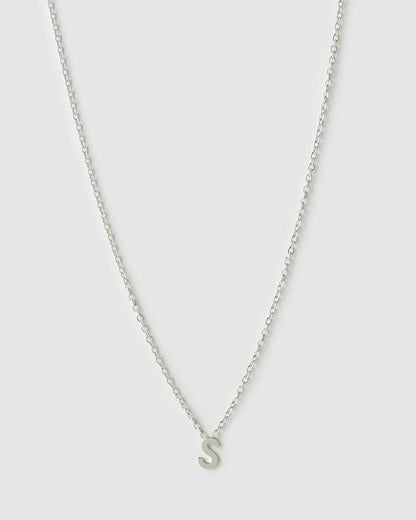 Mini Initial Silver Necklace