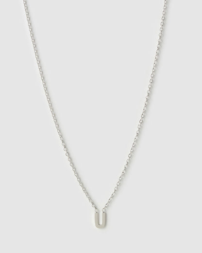 Mini Initial Silver Necklace