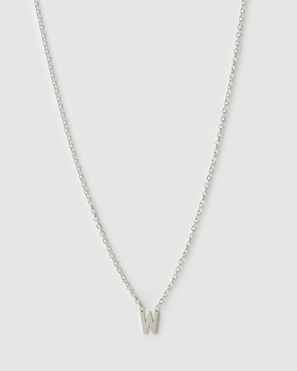 Mini Initial Silver Necklace