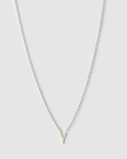 Mini Initial Silver Necklace