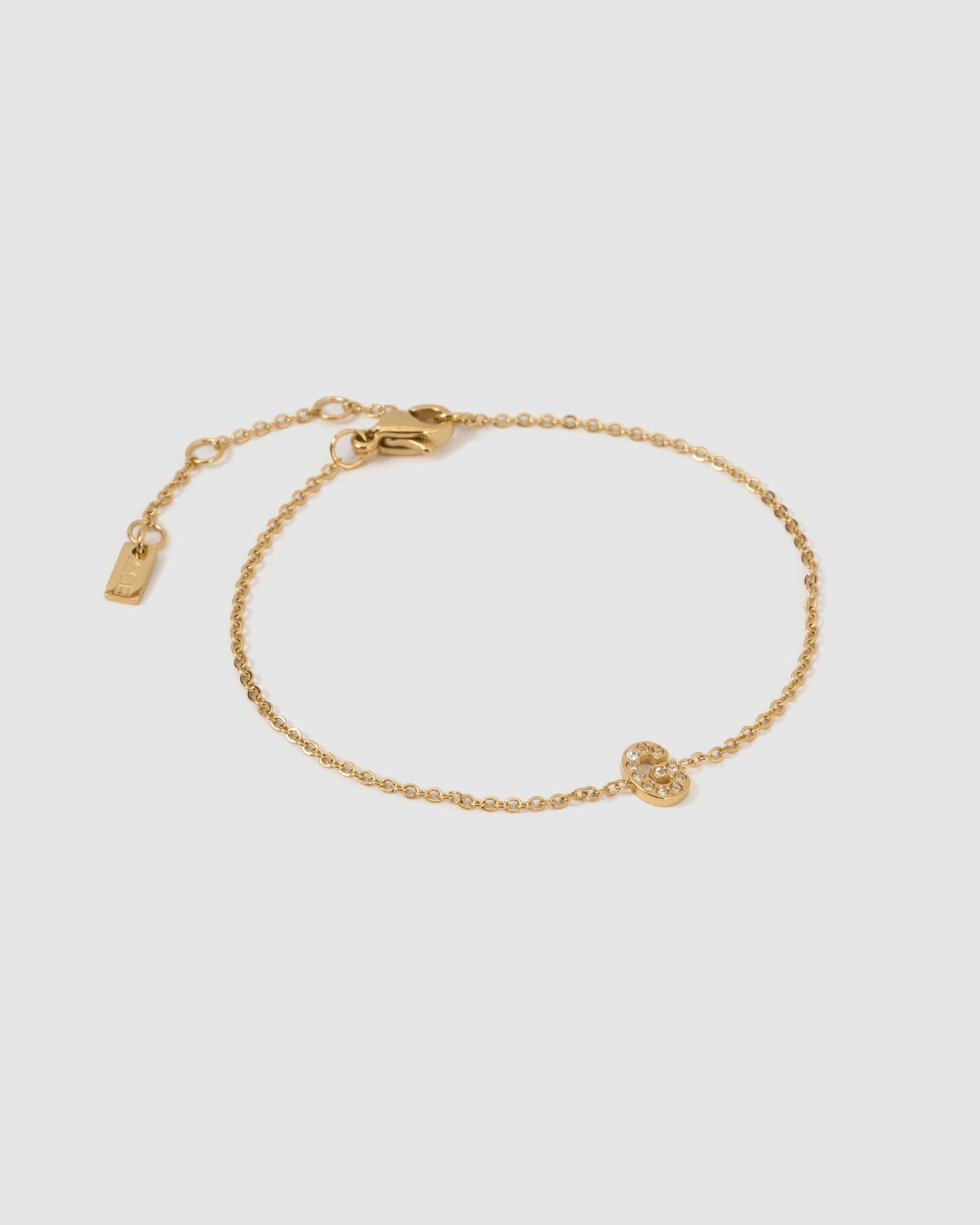 Mini Initial Stone Bracelet
