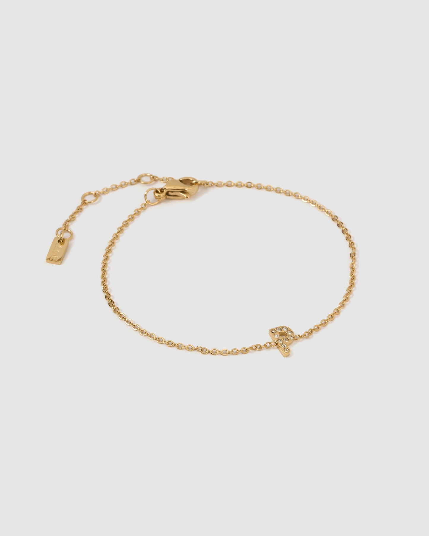 Mini Initial Stone Bracelet