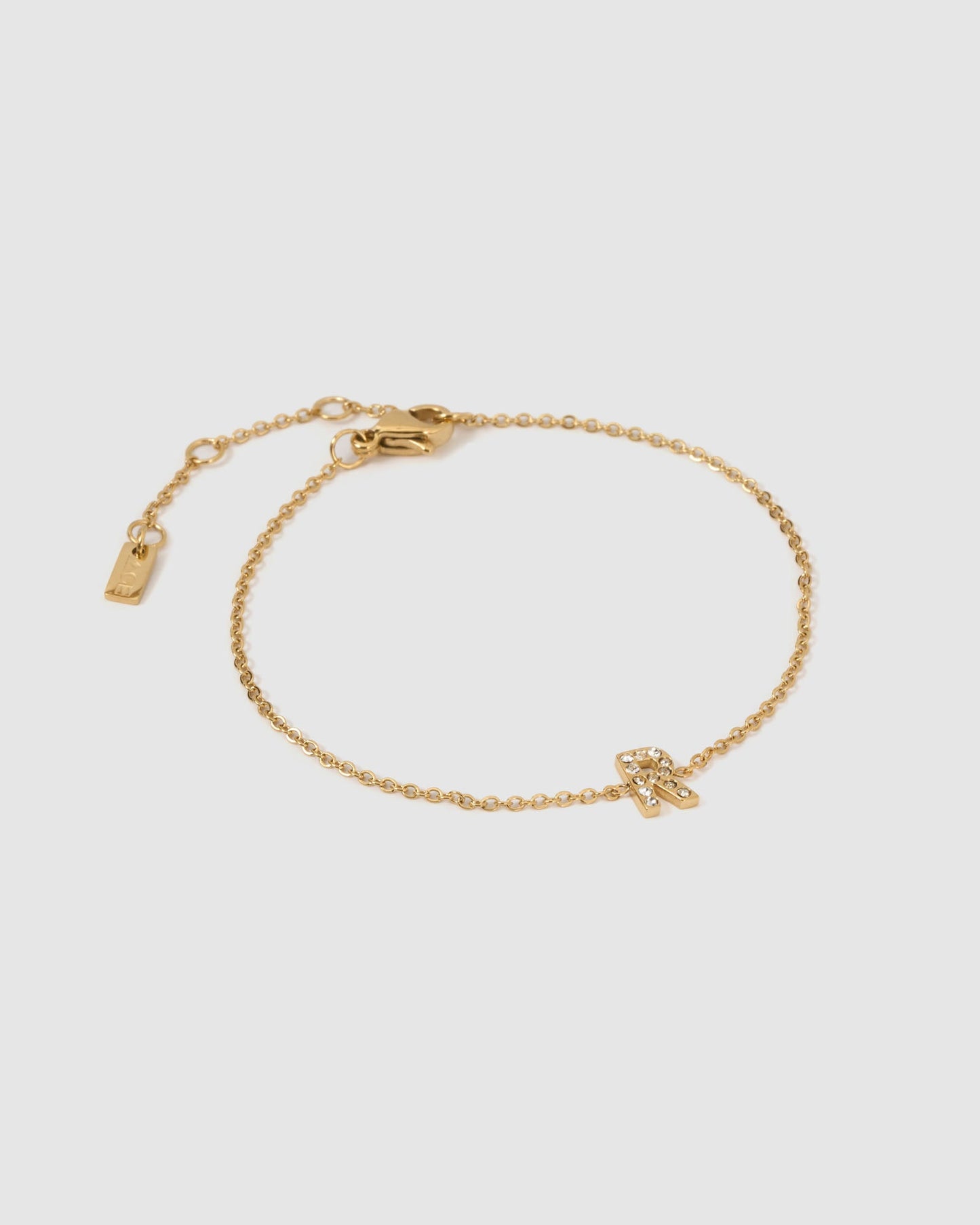 Mini Initial Stone Bracelet