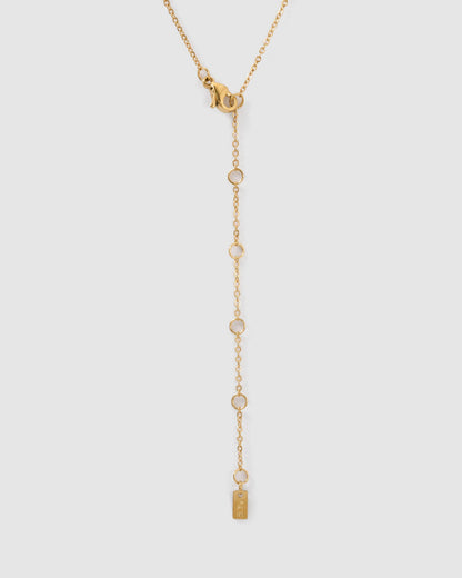 Mini Initial Stone Necklace