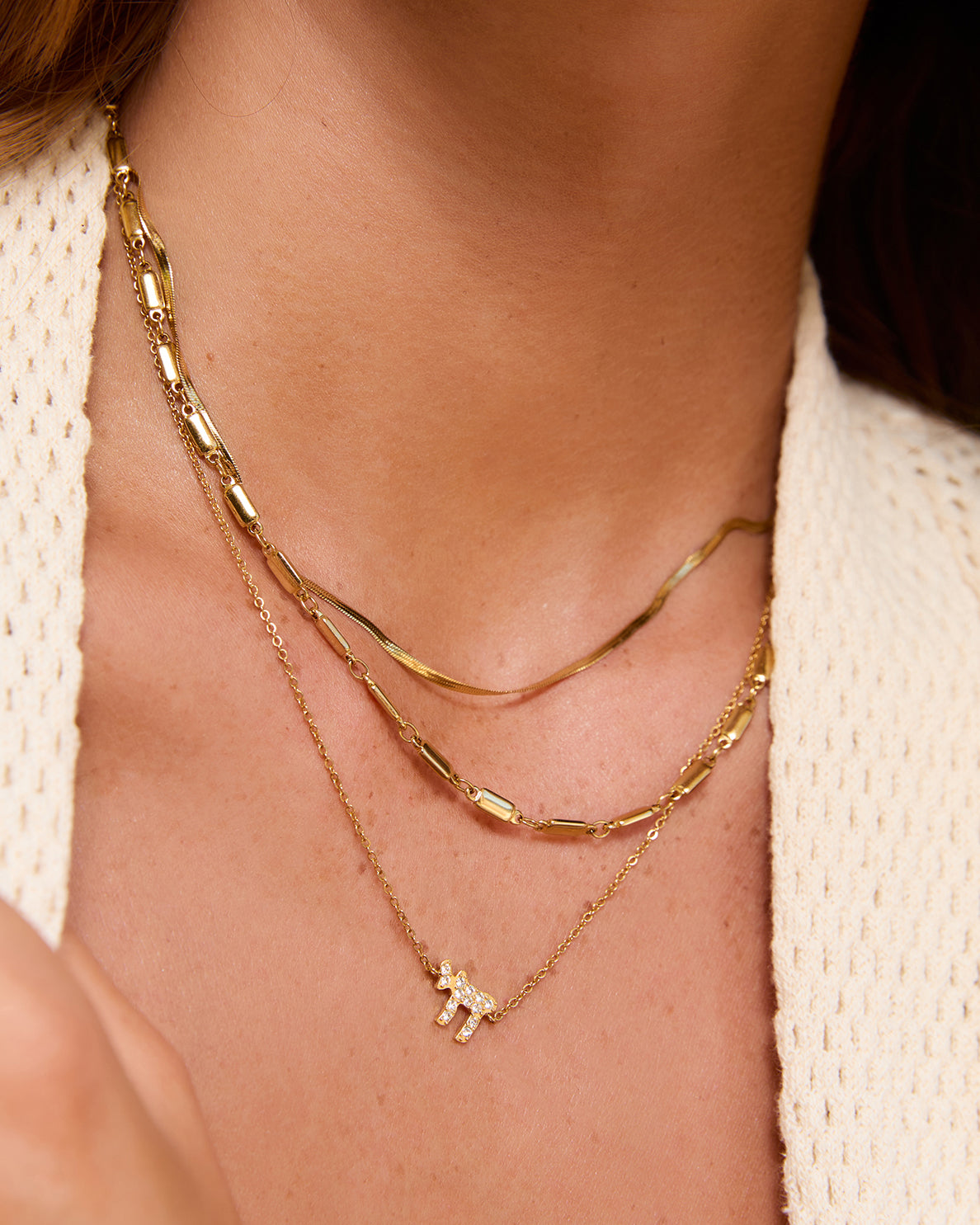 Chai Necklace - Stone