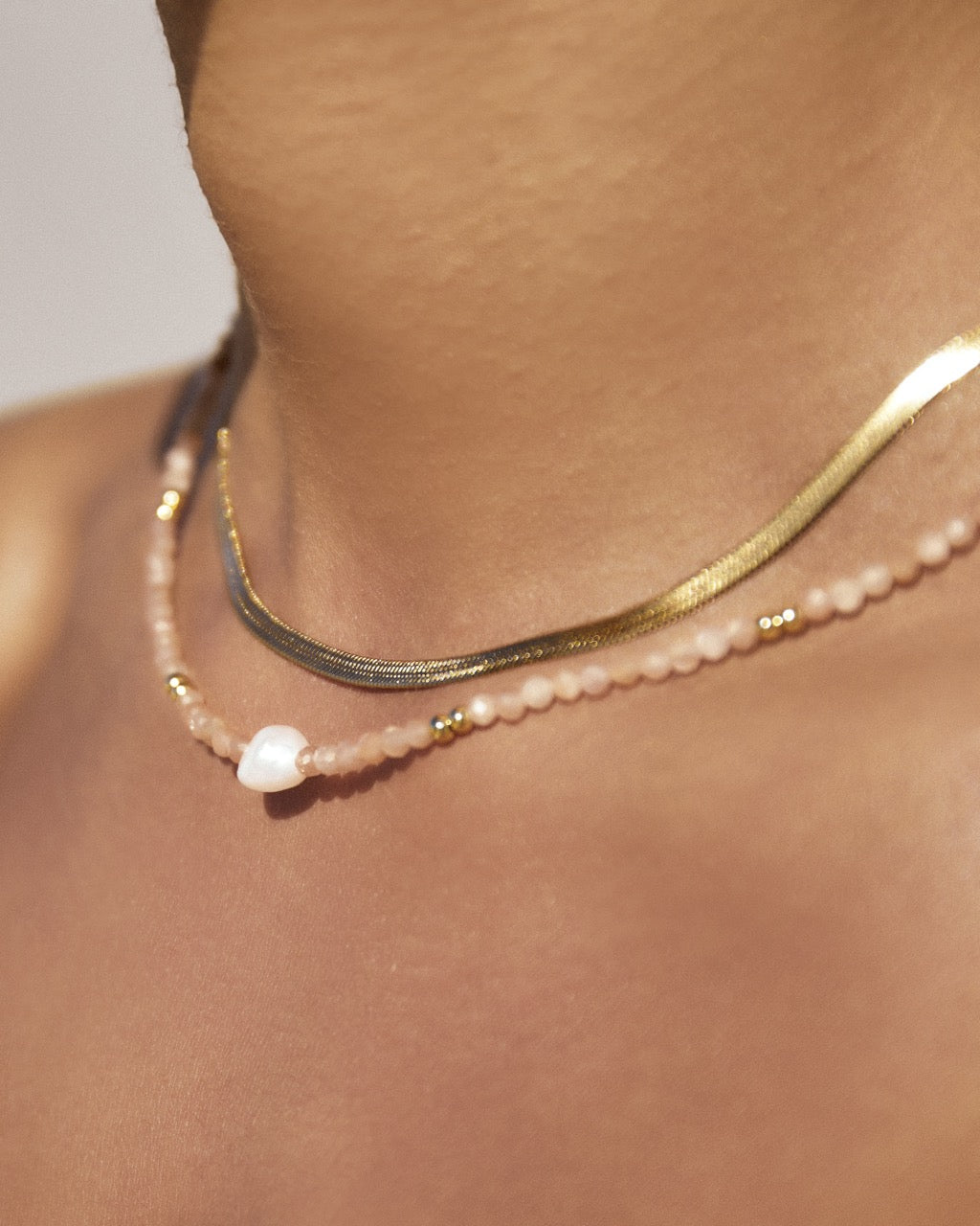 Mila Gemstone and Pearl Choker