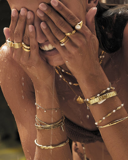 Jayde Gold Cuff Bracelet