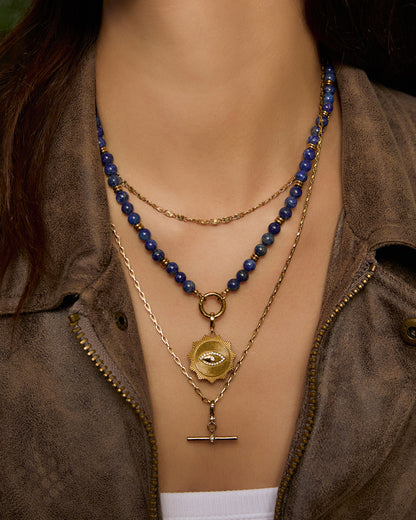 Azure Charm Necklace - Lapis Lazuli