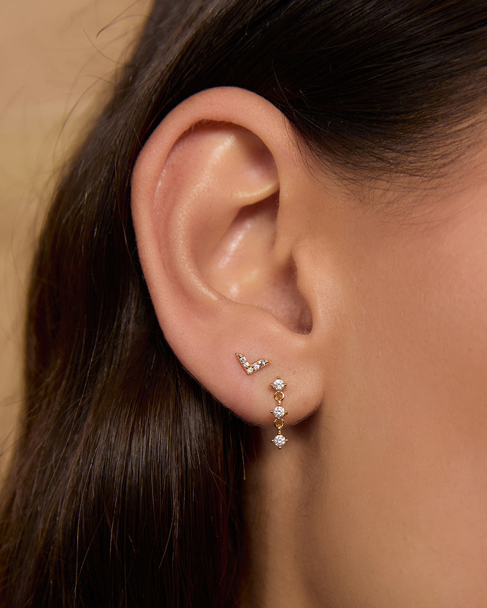 Arrow Single Stacker Stud Earring
