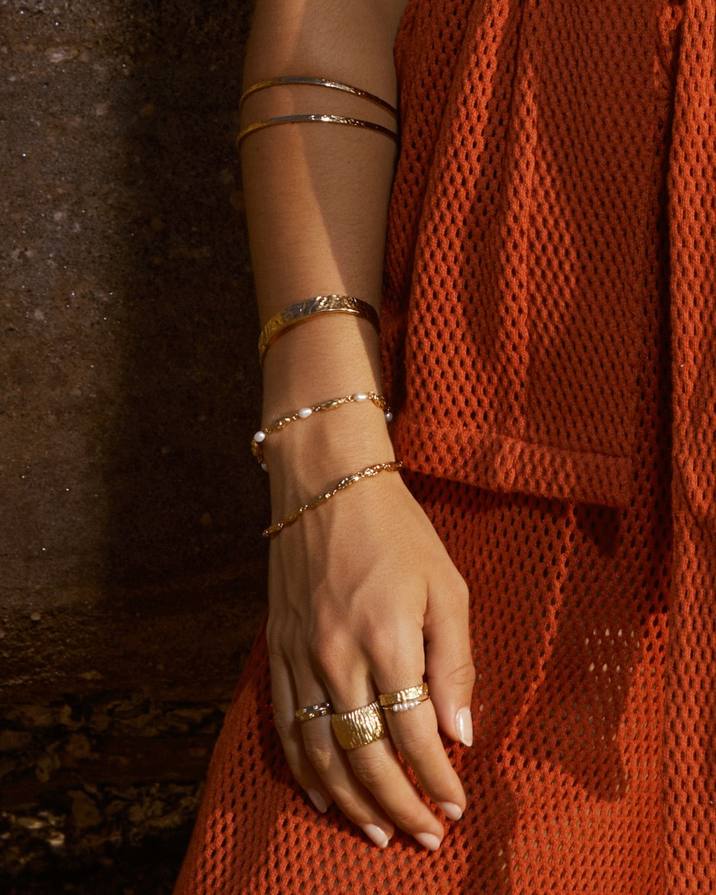 Mimi Pearl and Gold Bracelet