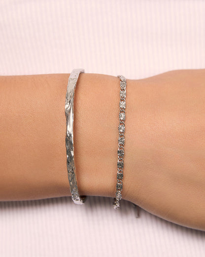 Fireball Bracelet Stack - Silver