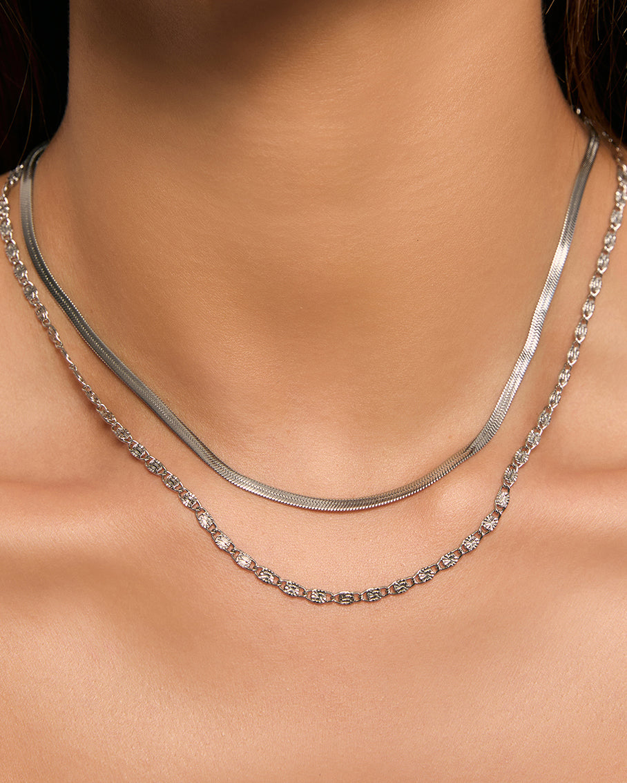 Firefly Necklace Stack - Silver