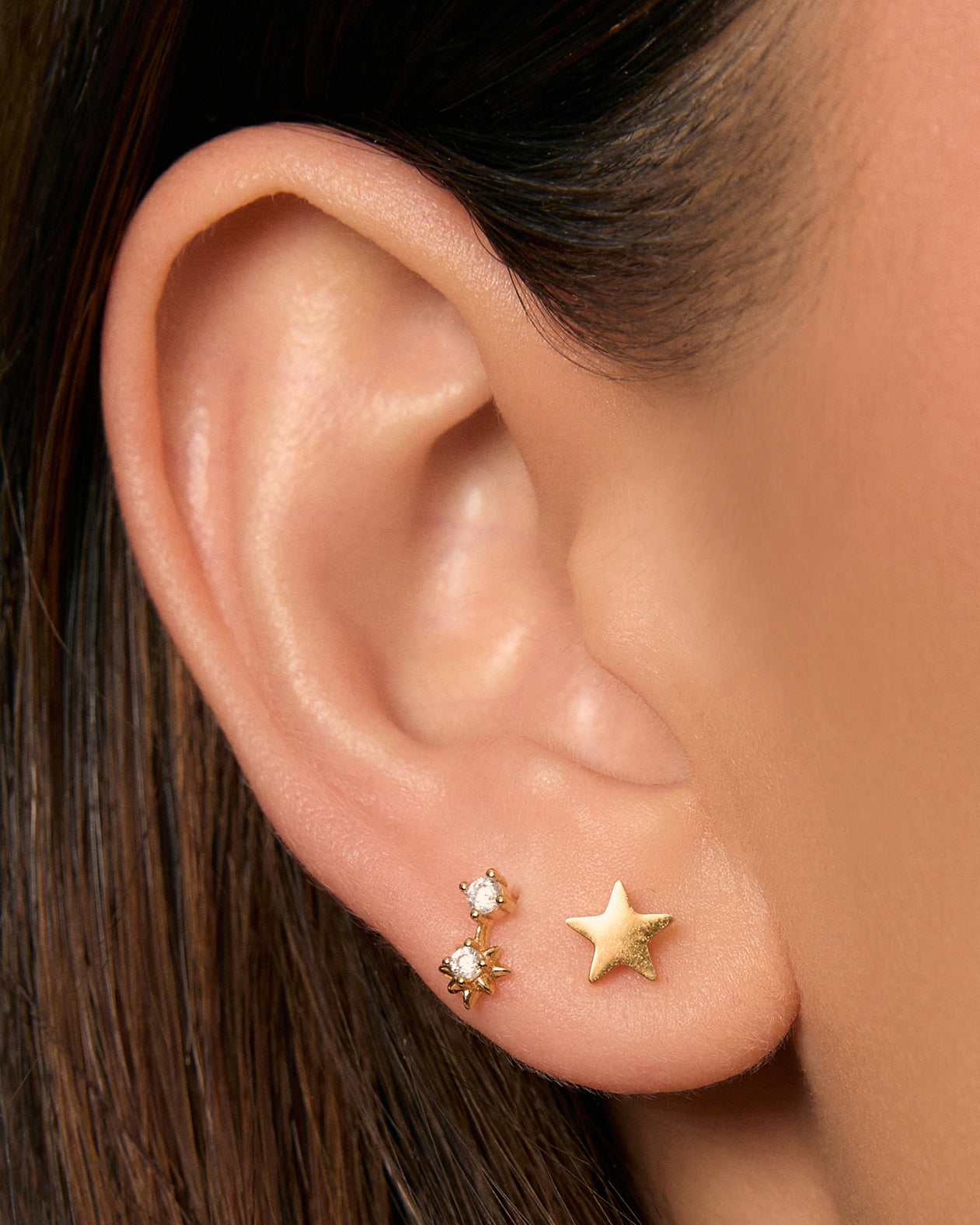 Stardust Gold Stud Earrings
