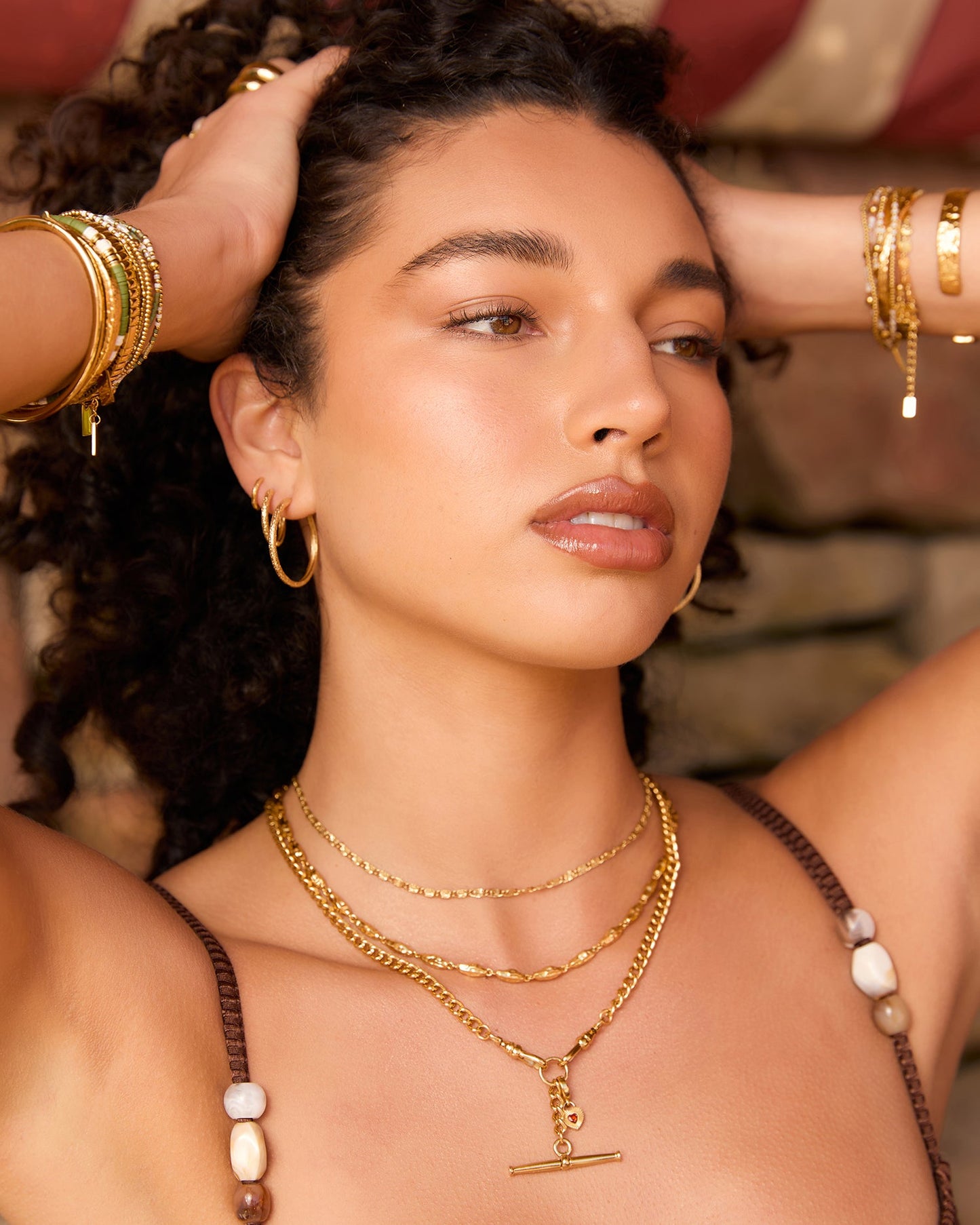 Double Hoop Earring Stack - Gold
