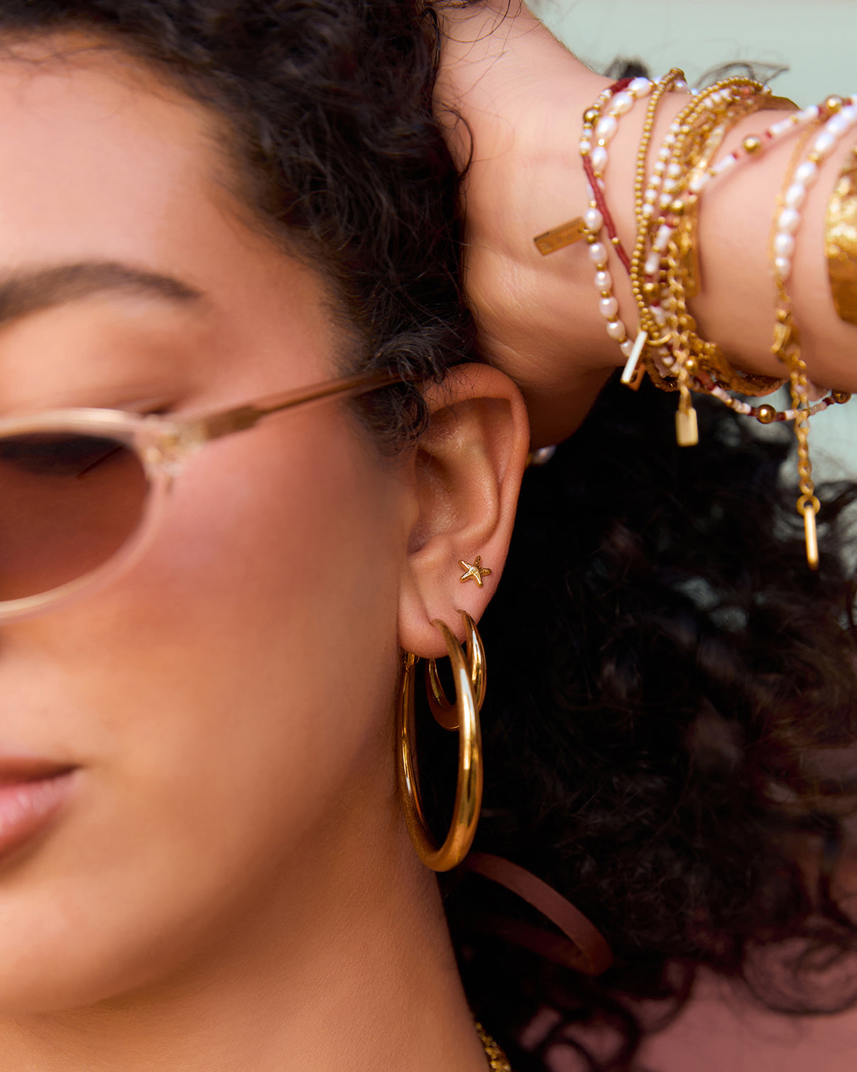 Starfish Gold Studs