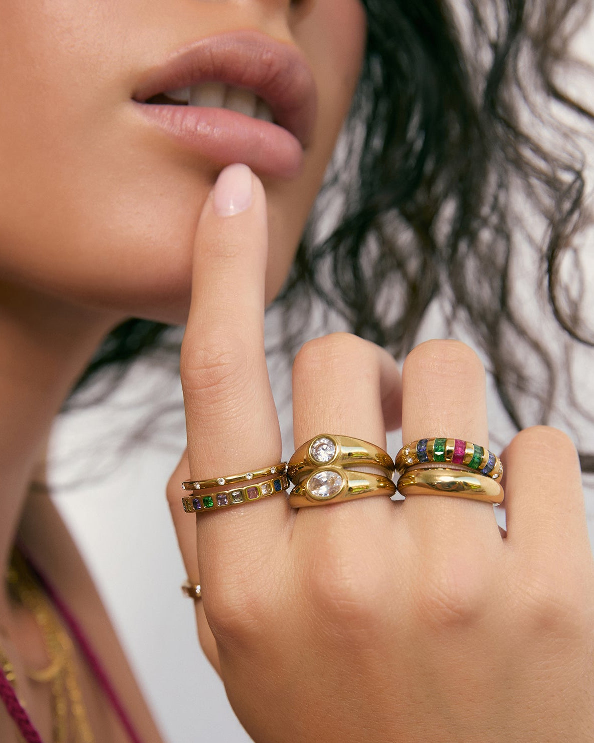 Hallie Gold Ring - Multi