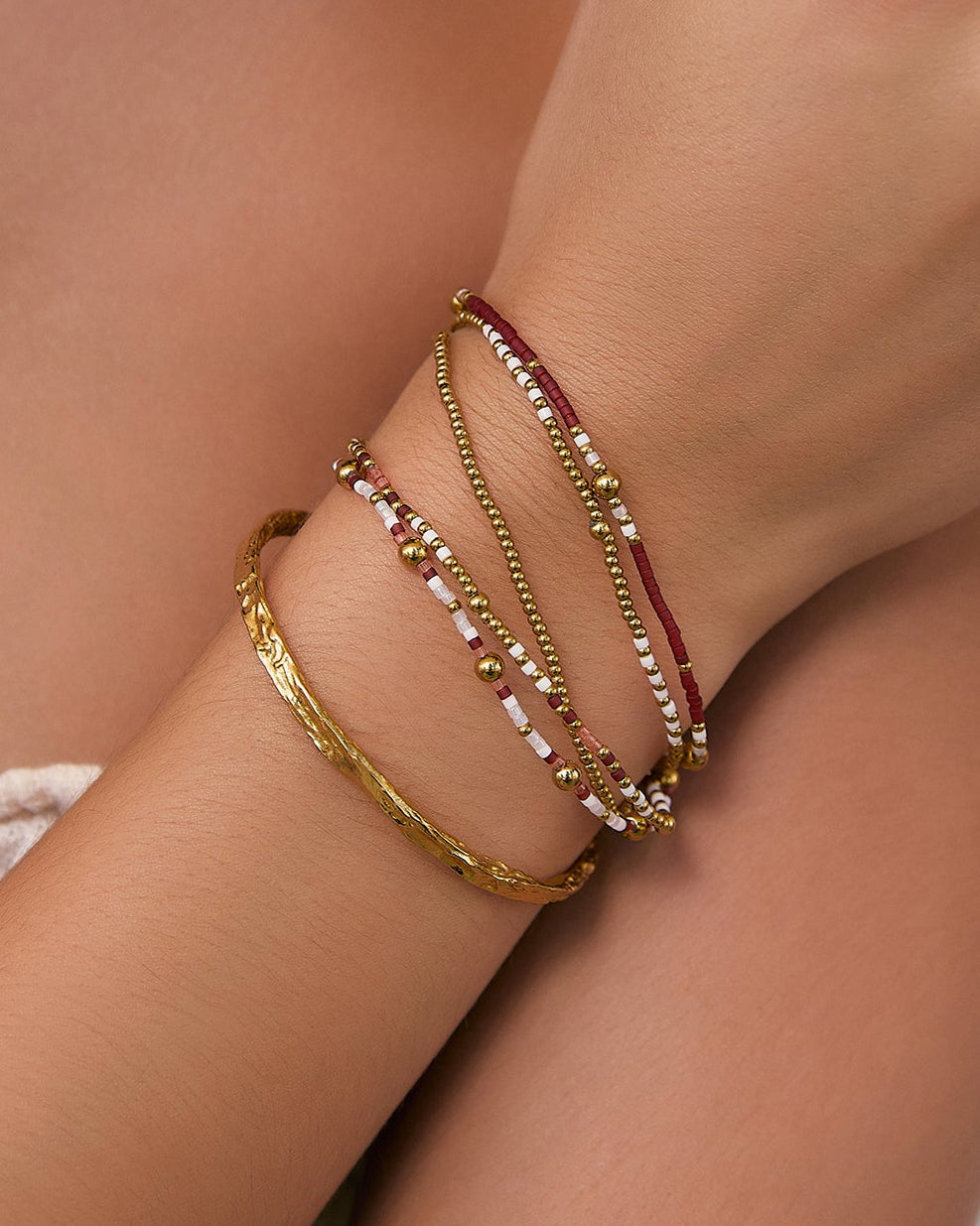 Henne Bracelet Stack - Burgundy