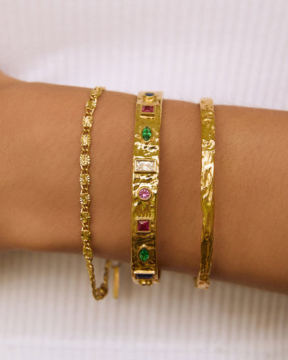 Helios Gold Cuff Bracelet