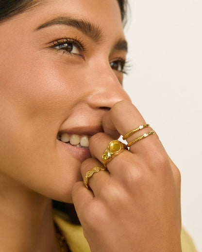 Anika Gold Ring - Citrine
