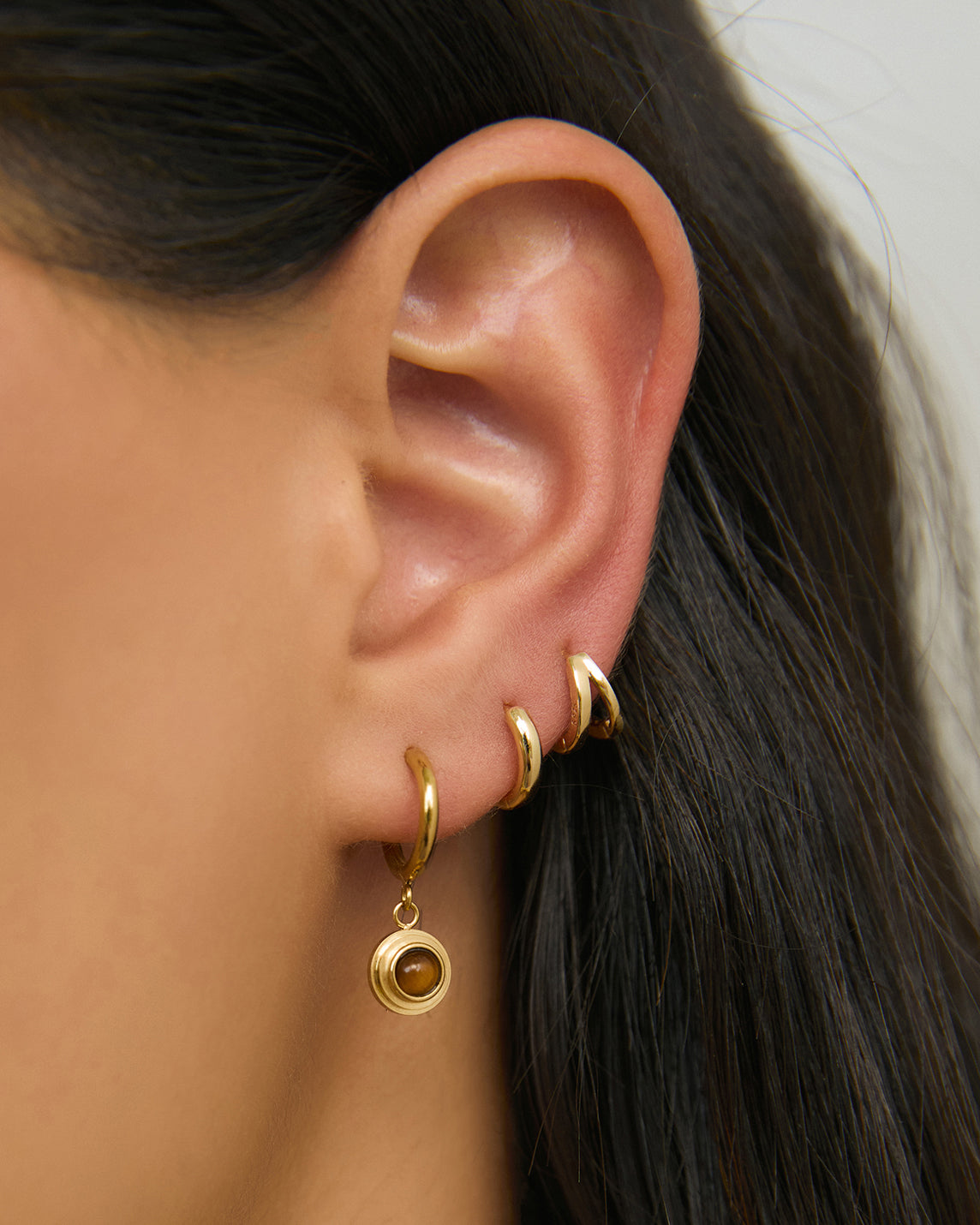Asher Earrings - Tiger's Eye