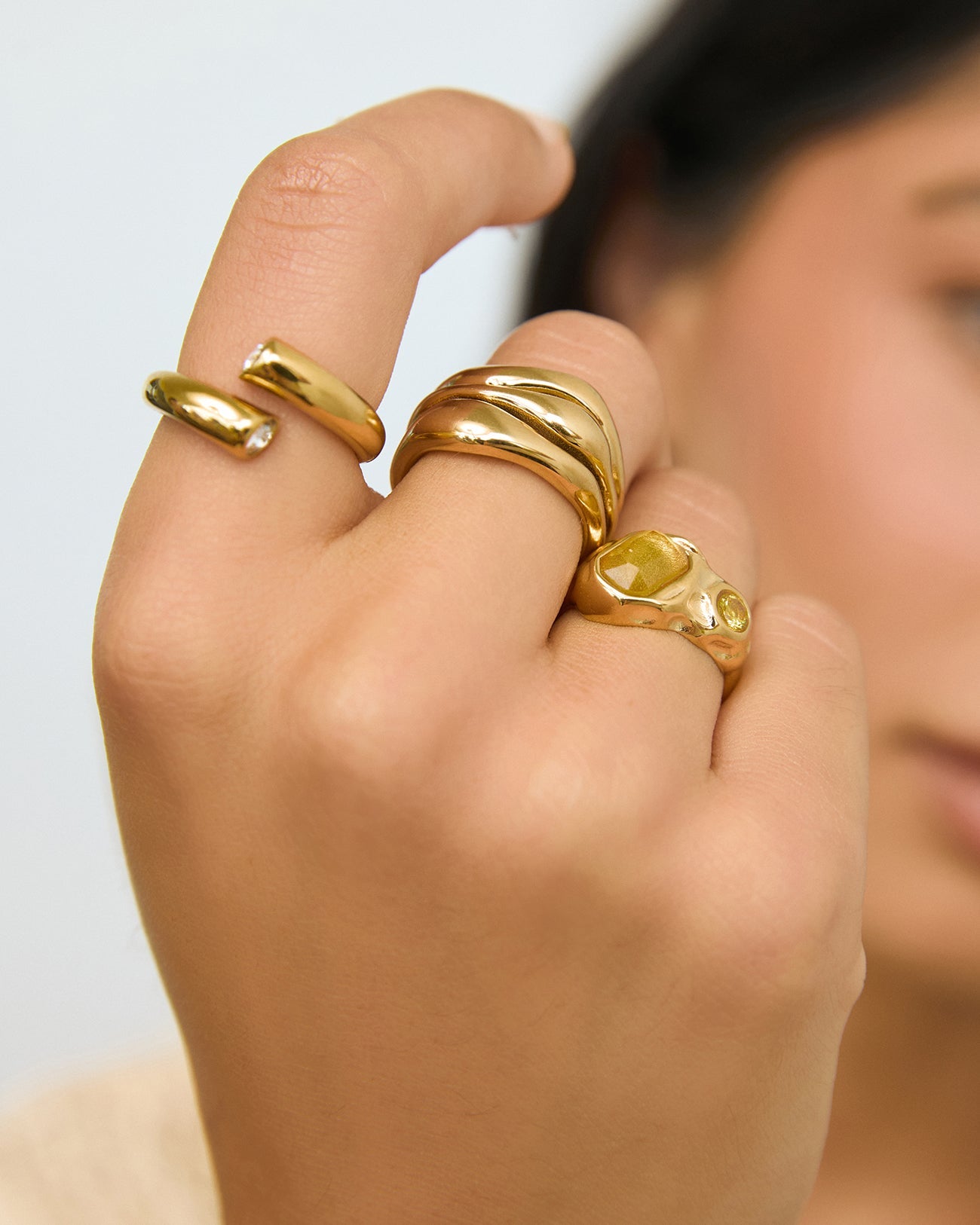 Anika Gold Ring - Citrine