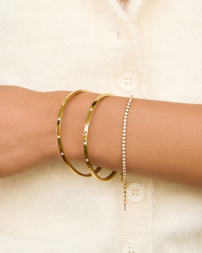 Kelly Double Gold Bracelet Stack
